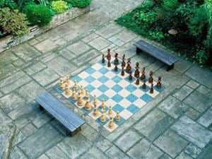 Slate Patio Chess Board