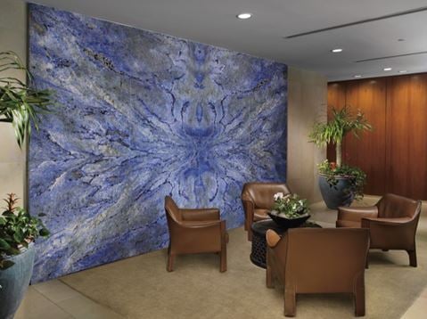 Azul Bahia Polished Granite Slab Wall from Arizona Tile