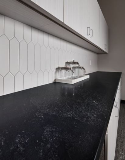 Black Mist Honed Granite Kitchen Countertop from Arizona Tile