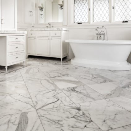 Calacatta Gold Marble Bathroom Floor Tile from Arizona Tile