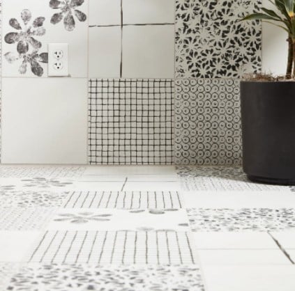 Chymia Mix 2 White Rectified Color Body Porcelain Floor Tile from Arizona Tile