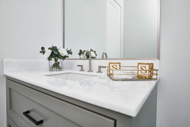 Opal White Polished Marble Bathroom Sink from Arizona Tile