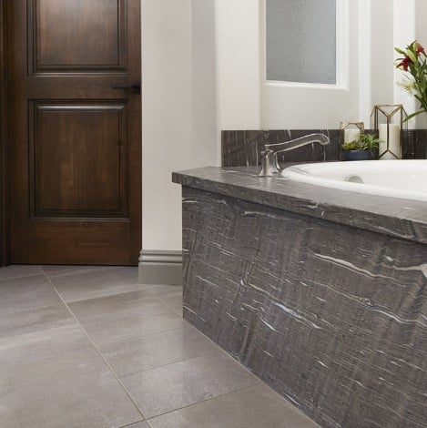 Reside Ash 12” x 24” Semi-Polished Porcelain Bathroom Floor Tile from Arizona Tile