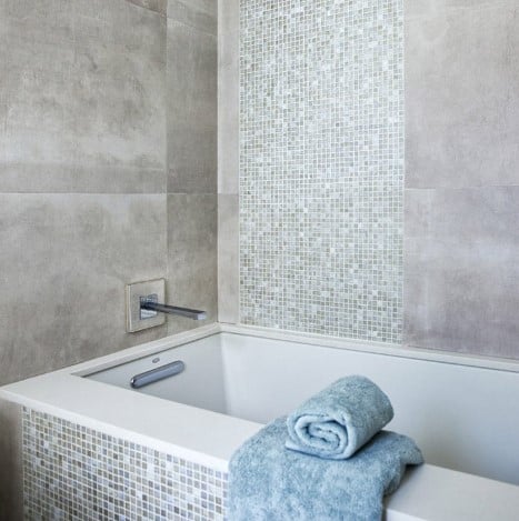 Reside Beige Matte 24” x 24” Porcelain Bathroom Wall Tile with R11 Anti-Slip Finish from Arizona Tile