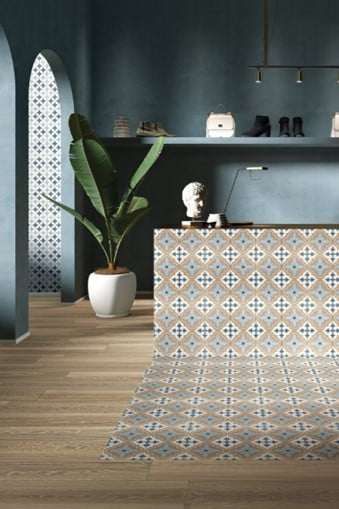 Reverie 10 Rectified Glazed Porcelain Divider Wall Tile from Arizona Tile