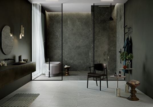 Unica Rectified Through-Body Porcelain Bathroom Floor Tile from Arizona Tile