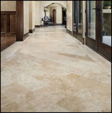 Ankara Travertine Natural Stone Tile Hallway from Arizona Tile