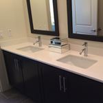 Diamond White Quartz Vanity