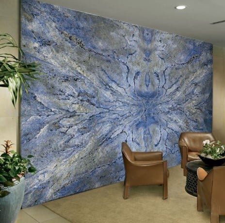 Azul Bahia Blue-Toned Granite Wall From Arizona Tile