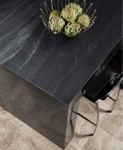 Image: Brilliant Black Quartzite Kitchen Countertop from Arizona Tile