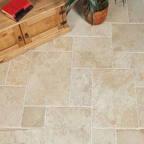 Marciano Chiseled Lyon Travertine Floor Tile from Arizona Tile