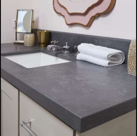 Metropolis Dark Quartz Bathroom Countertop from Arizona Tile