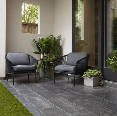 Reside Black Outdoor Porcelain Tile with R11 Anti-Slip Finish from Arizona Tile