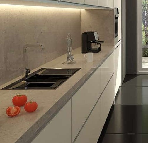 Troya Quartz Kitchen Countertop from Arizona Tile