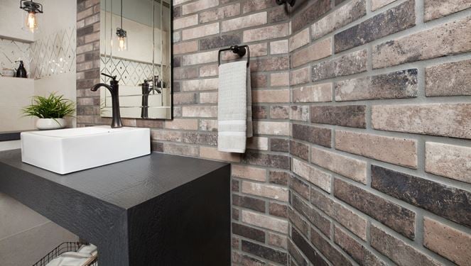 Vertical Installation - Castle Brick Brown Wall Tile From Arizona Tile
