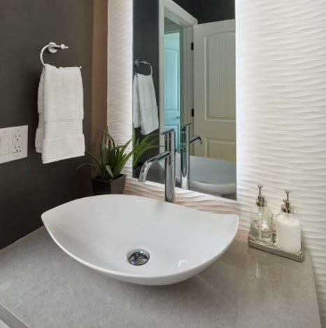 3D White Twist Ceramic Bathroom Tile Backsplash from Arizona Tile