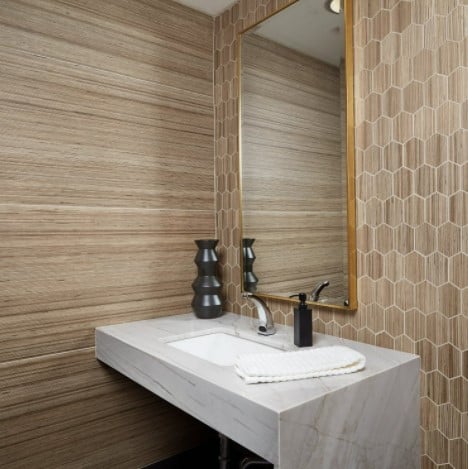 Shibusa Tortora Porcelain Tile Bathroom Backsplash from Arizona Tile