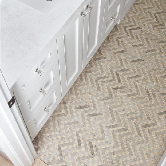 Chevron Brown Honed Mesh