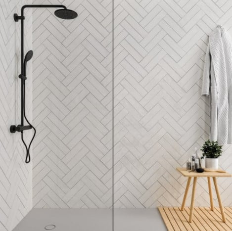 Flash White 3 X 12 Bathroom Ceramic Shower Tile from Arizona Tile