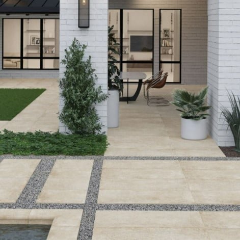 Konkrete Beige R11 Anti-Slip Finish 24 x 48 Indoor/Outdoor Large Format Tile from Arizona Tile