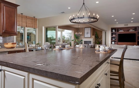 Meteor Shower Satin Granite Kitchen Island Countertop from Arizona Tile