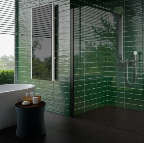 Gioia Avocado Porcelain Bathroom Shower Wall Tile from Arizona Tile