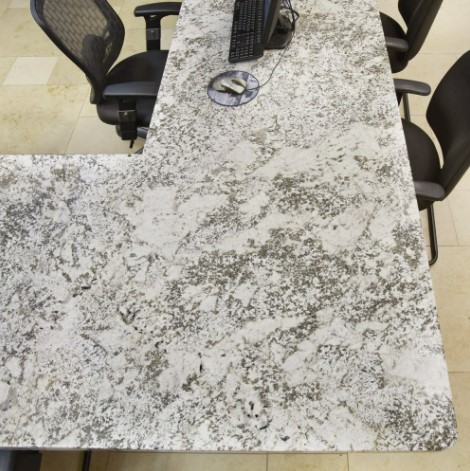 Bianco Typhoon Granite Desktop from Arizona Tile