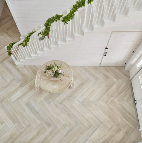 Aquea Nix Wood-Look Porcelain Tile Floor Entryway from Arizona Tile