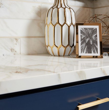 Calacatta Gold Marble Kitchen Countertop from Arizona Tile