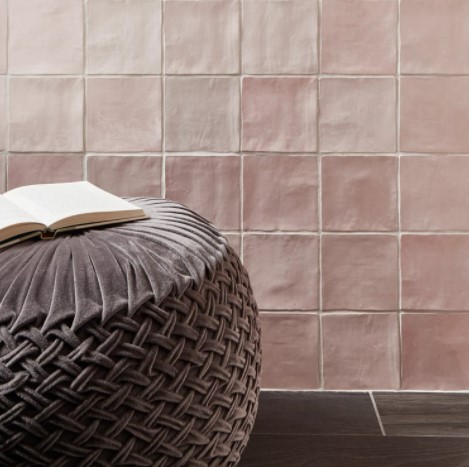 Flash Blush 5 x 5 Ceramic Bathroom Wall Tile from Arizona Tile