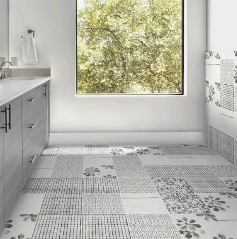 Cool Bathroom Tile Ideas, Unique Floor Tile For Bathroom