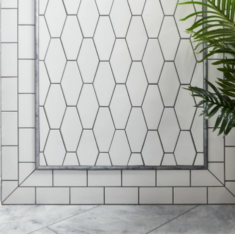 Paloma Cotton Long Hex Porcelain Entryway Wall Tile from Arizona Tile