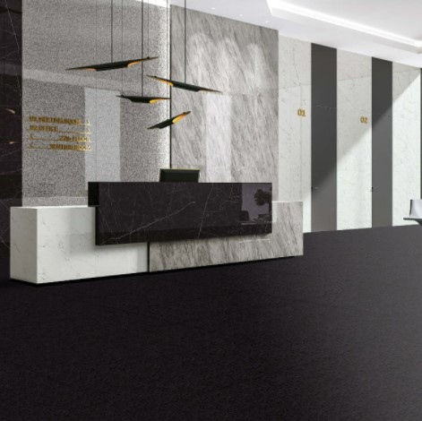 Terrazzo Black Porcelain Lobby Floor Tile from Arizona Tile