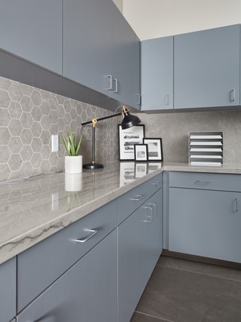 Lagos Light Gray Hex Porcelain Tile Kitchen Backsplash from Arizona Tile