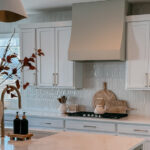 Spark White Glossy Picket Ceramic Tile Kitchen Backsplash, & Flash White 3/8x5 Pencil Bullnose Ceramic Trim from Arizona Tile